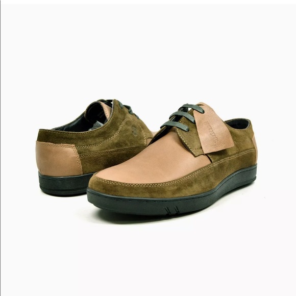 British Walkers Bristol Bally Style Green Suede Oxfords